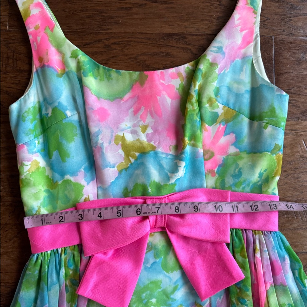 Vintage Guenter Richard Floral Watercolors Chiffon Gown - Picture 15 of 17
